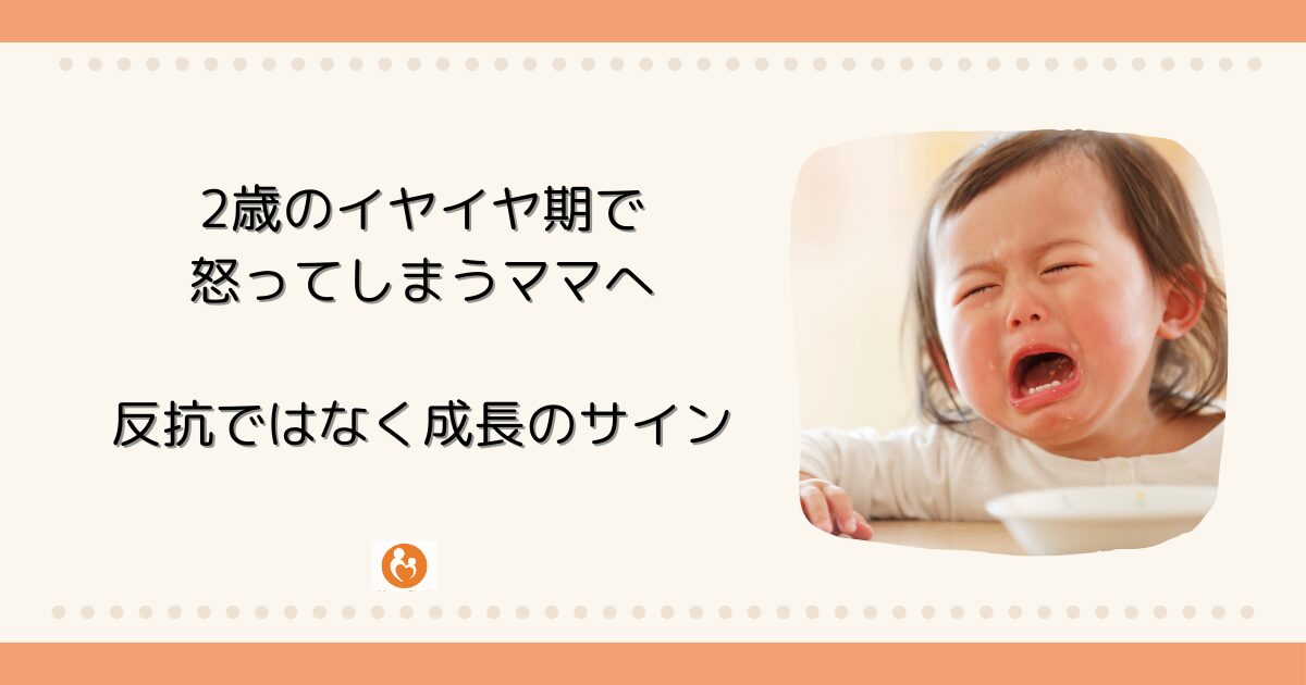 イヤイヤ期で怒ってしまうママへ